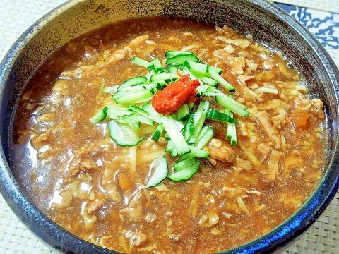 ボリュームたっぷり☆やわらか豚肉☆ジャージャー麺